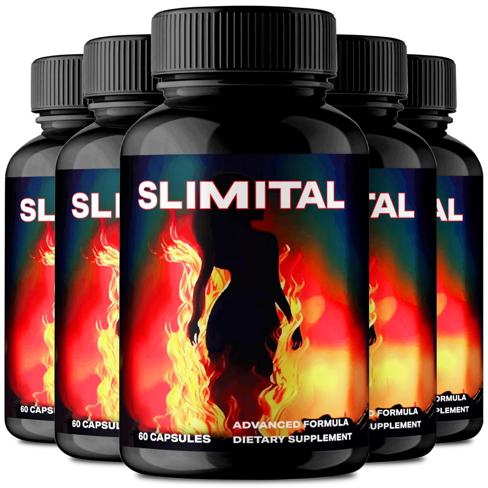 (5 Pack) Slimital for Weight loss, Weight Management Formula, Fat Burning Pills