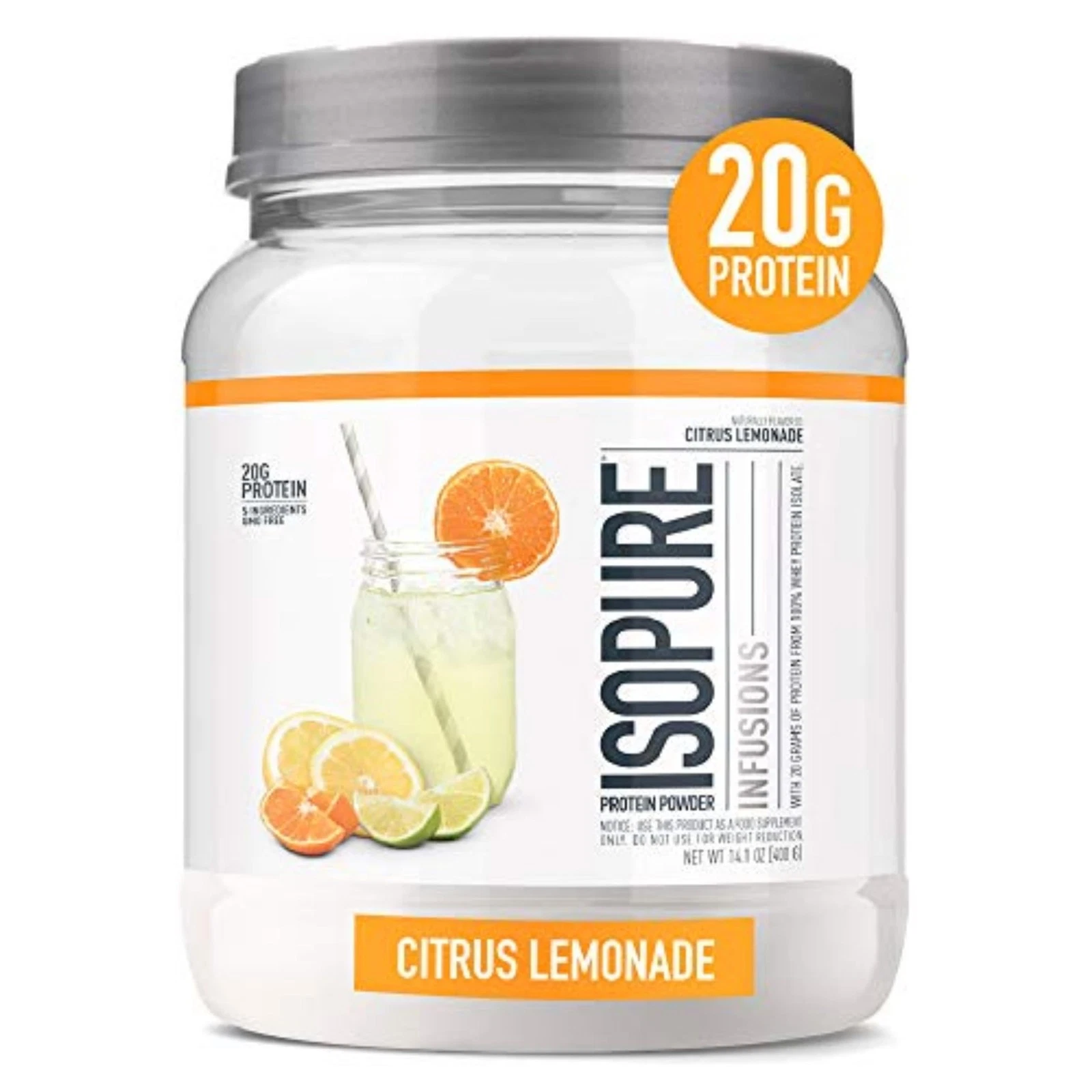 Clear Whey Isolate Protein Powder Infusions, Lactose Free, Gluten Free, Natur...