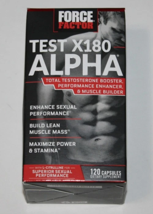 Force Factor Test X180 Alpha Total Testosterone Booster Capsules - 120 Count