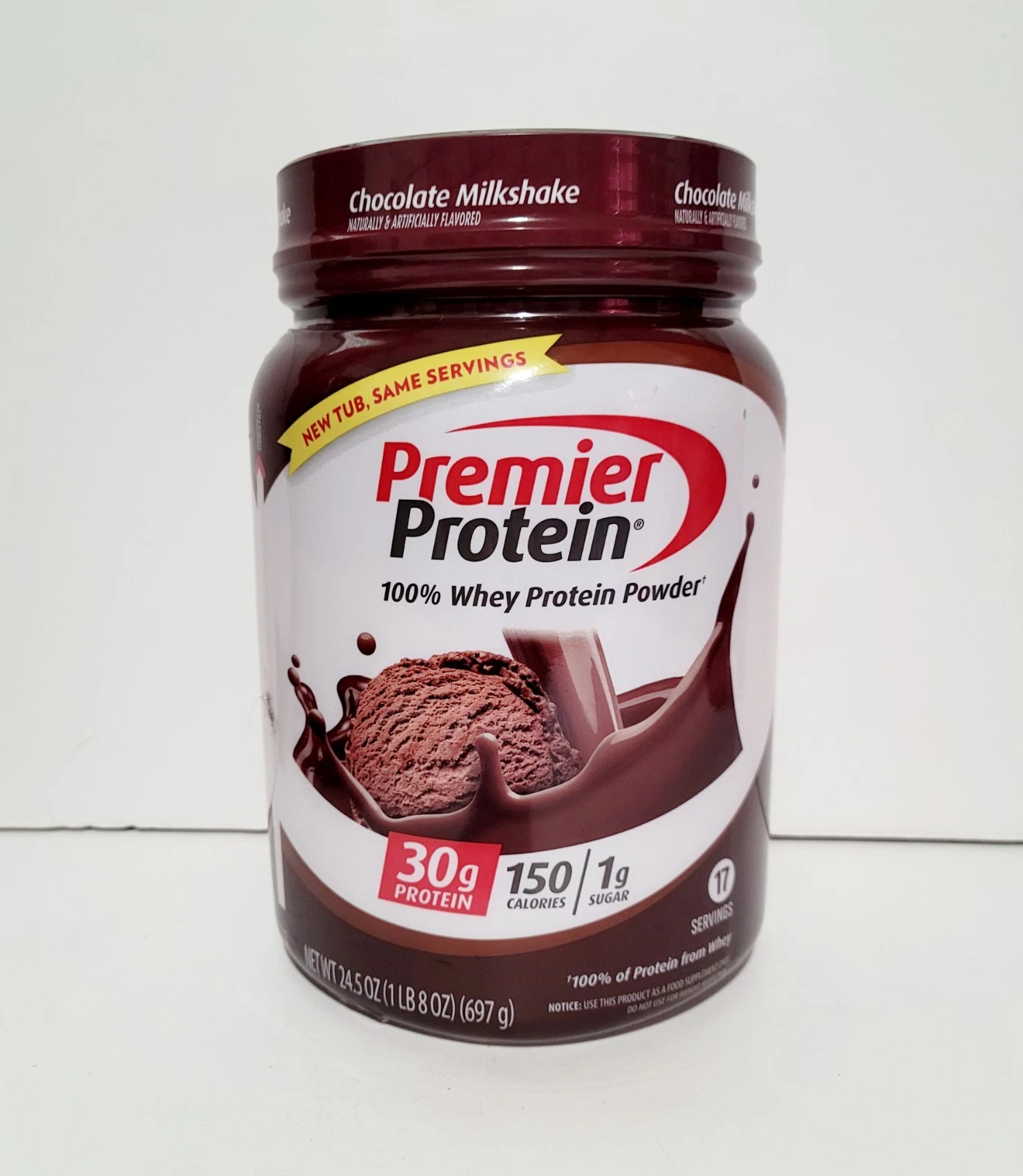 Premier Protein 100% Whey Protein Powder Chocolate Milkshake 24.5Oz Exp 03/26