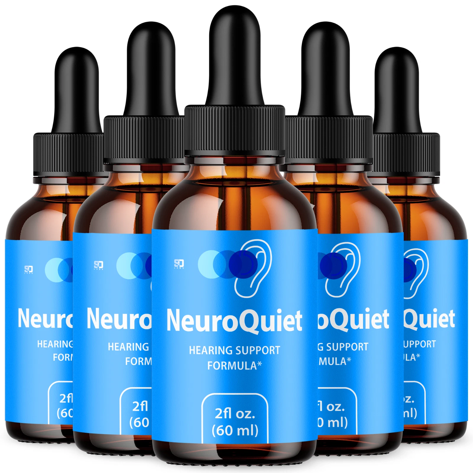 (5 Pack) Neuro Quiet Ear Drops - For Tinnitus Supports, Ear Relief & Comfort