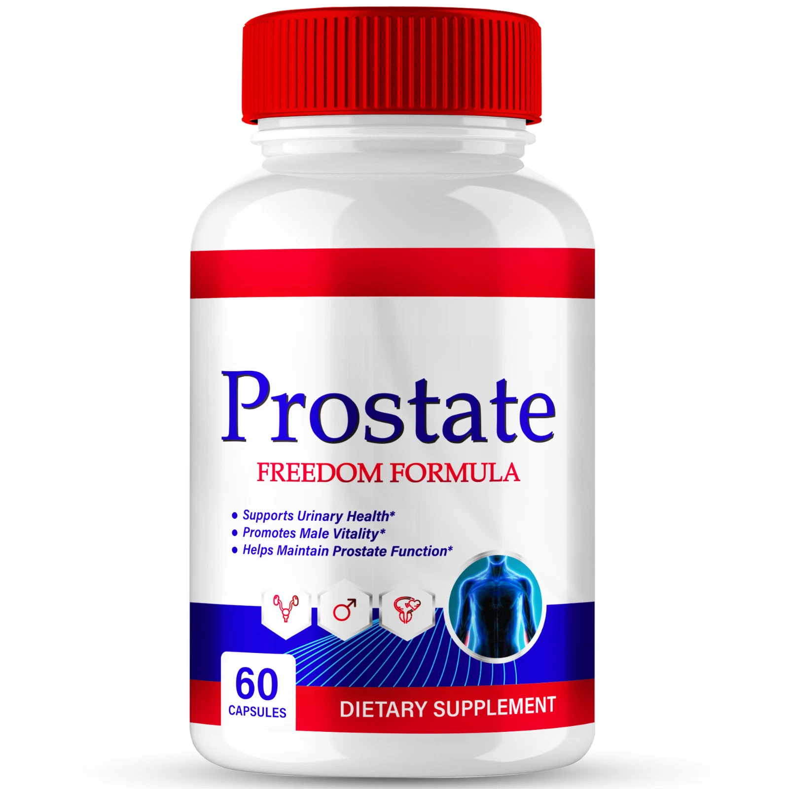 Cápsulas de libertad de próstata Apoyo a la salud de la próstata para píldoras de salud masculina 60ct