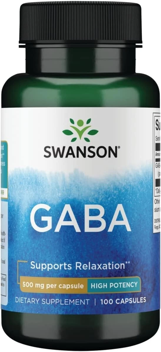 GABA 500 mg Amino Acid 100 Capsules Promoting Calm & Relaxation Restful Sleep