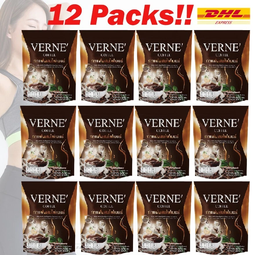 12x Verne Coffee Arabica 7in1 Herbs Weight Control Fat Burns Healthy Shape 225g