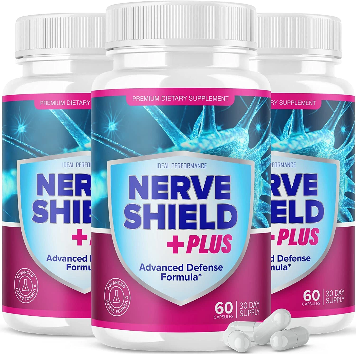 Nerve Shield Plus Pills Original Supplement Advanced Nerve Formula 180 Cap 3Pack