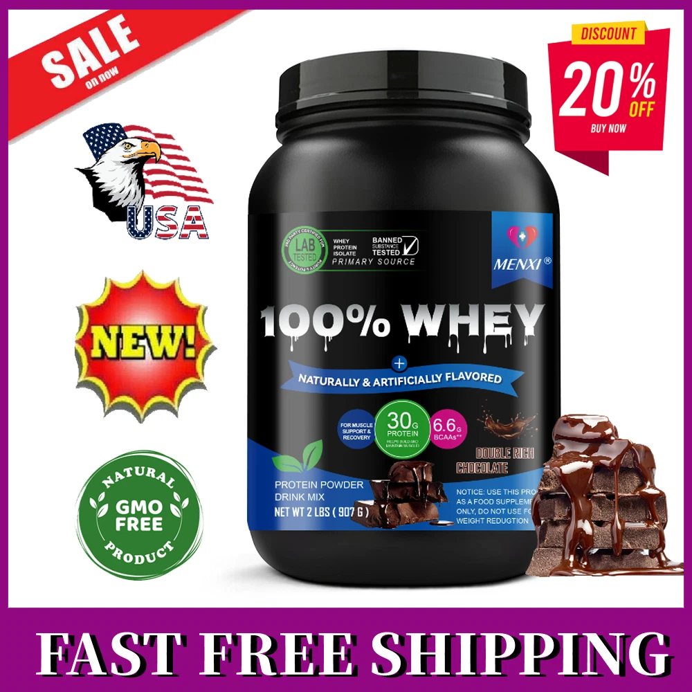 Whey Protein Powder - Double Rich Chocolate Flavored Whey Isolate 24g Protein