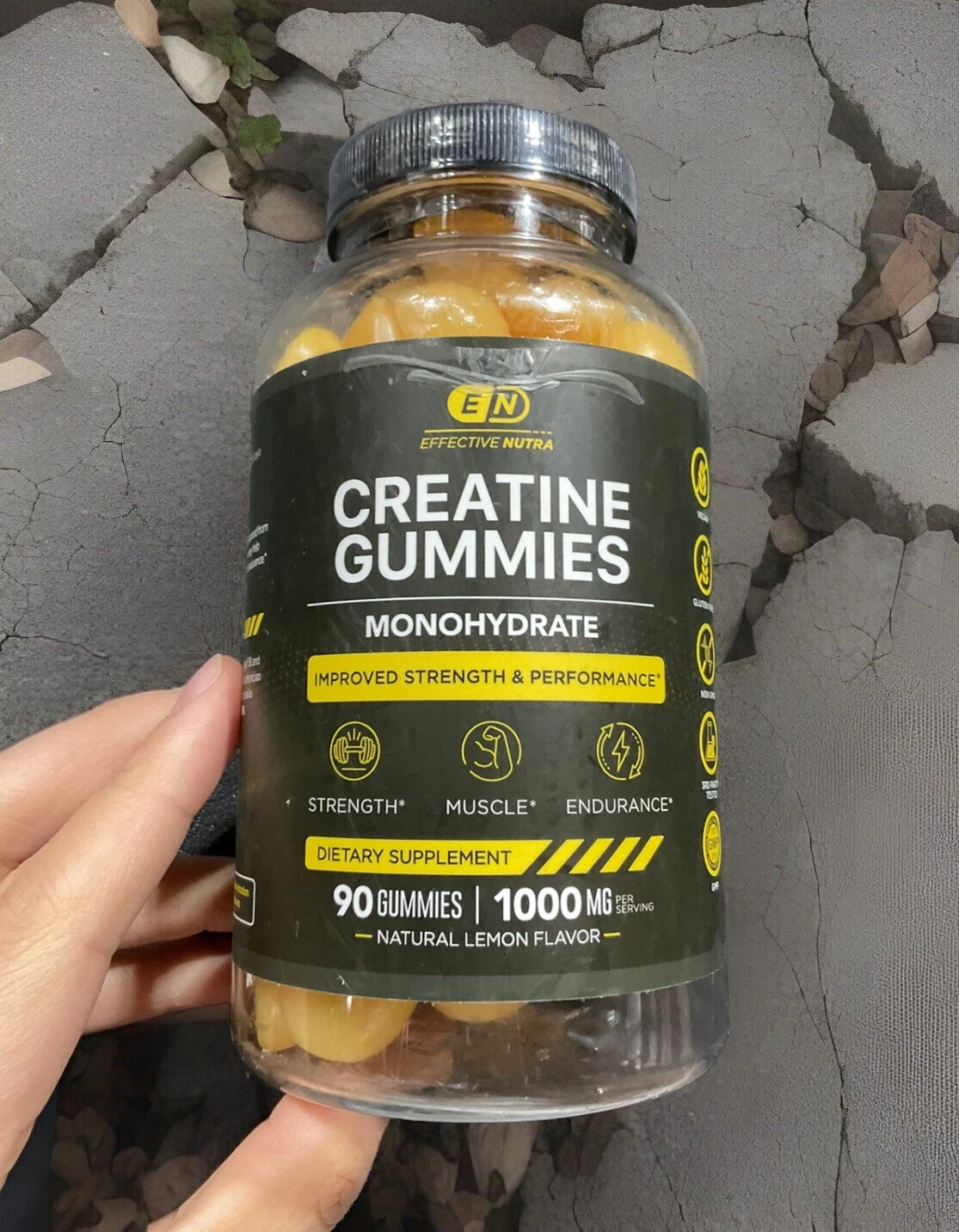 Effective Nutra Creatine Monohydrate Gummies 90ct 1,000mg