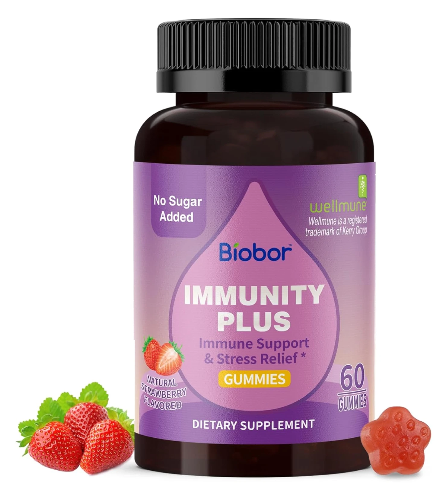 4 in1 Immunity Gummies with KSM-66 Ashwagandha,Vitamin C & D3, Sugar Free Natura