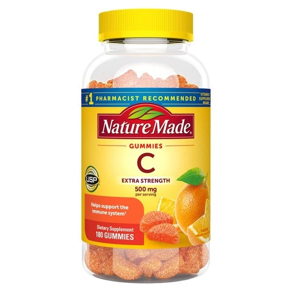 Nature Made Extra Strength Vitamin C 500 mg, 180 Gummies