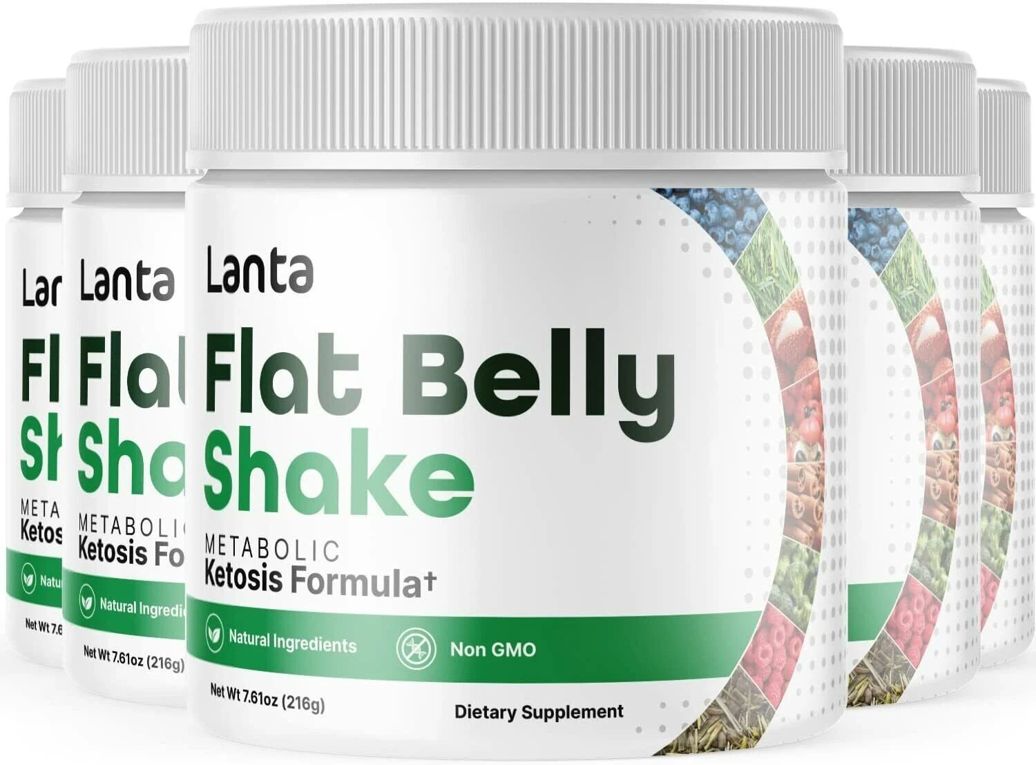Lanta Flat Belly Juice Powder - Lanta Flat Belly Shake For Weight Loss - 5 Pack