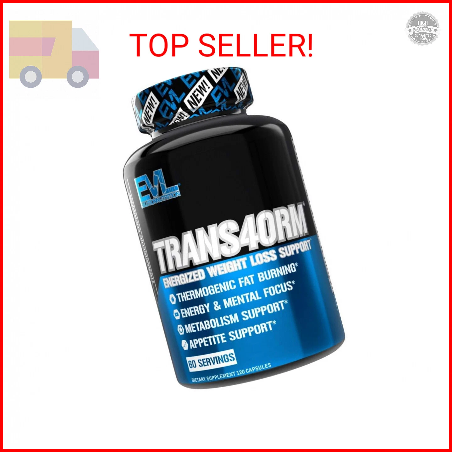 EVL Thermogenic Fat Burner Support - Fast Acting Weight Loss Energy and Appetite