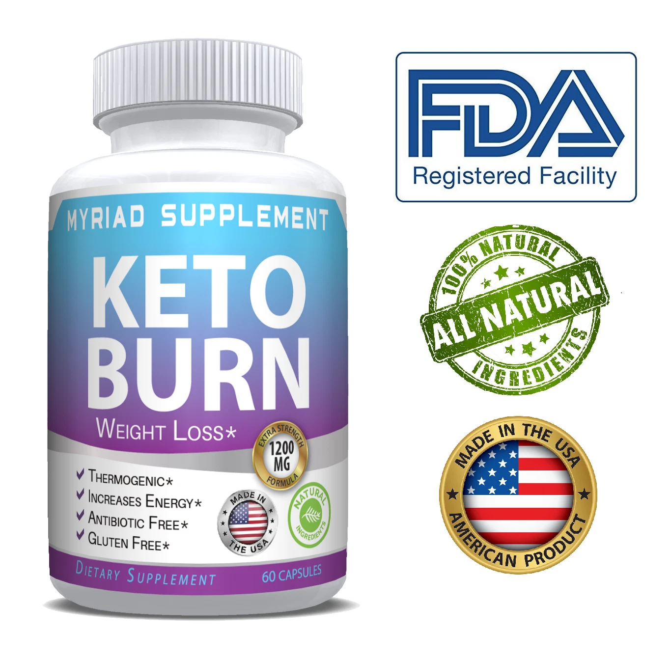ULTRA Keto BURN Diet Pills 1200 MG Ketosis Advanced Weight Loss Supplements