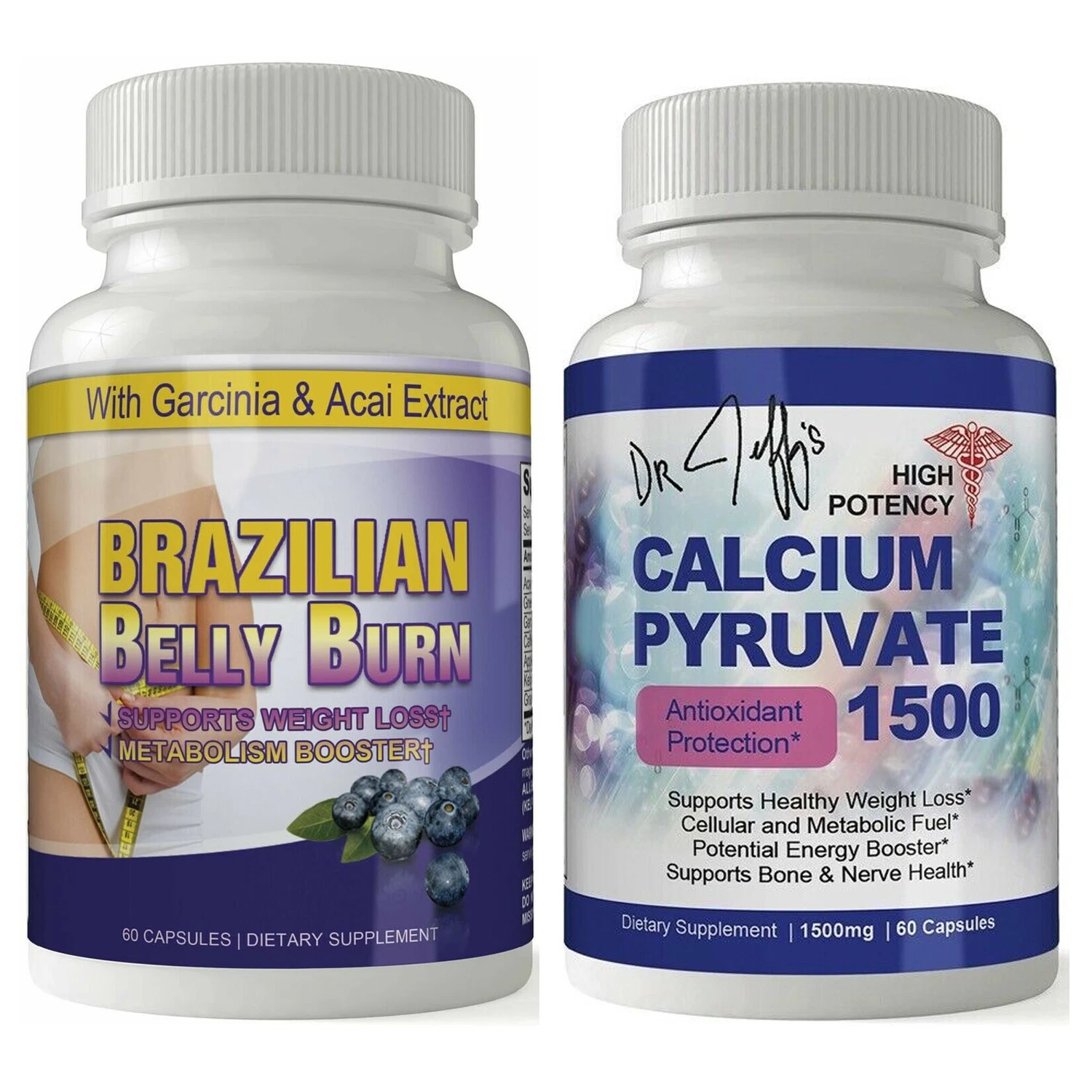 Brazilian Belly Burn Garcinia Acai & Calcium Pyruvate Weight Loss Diet Capsules