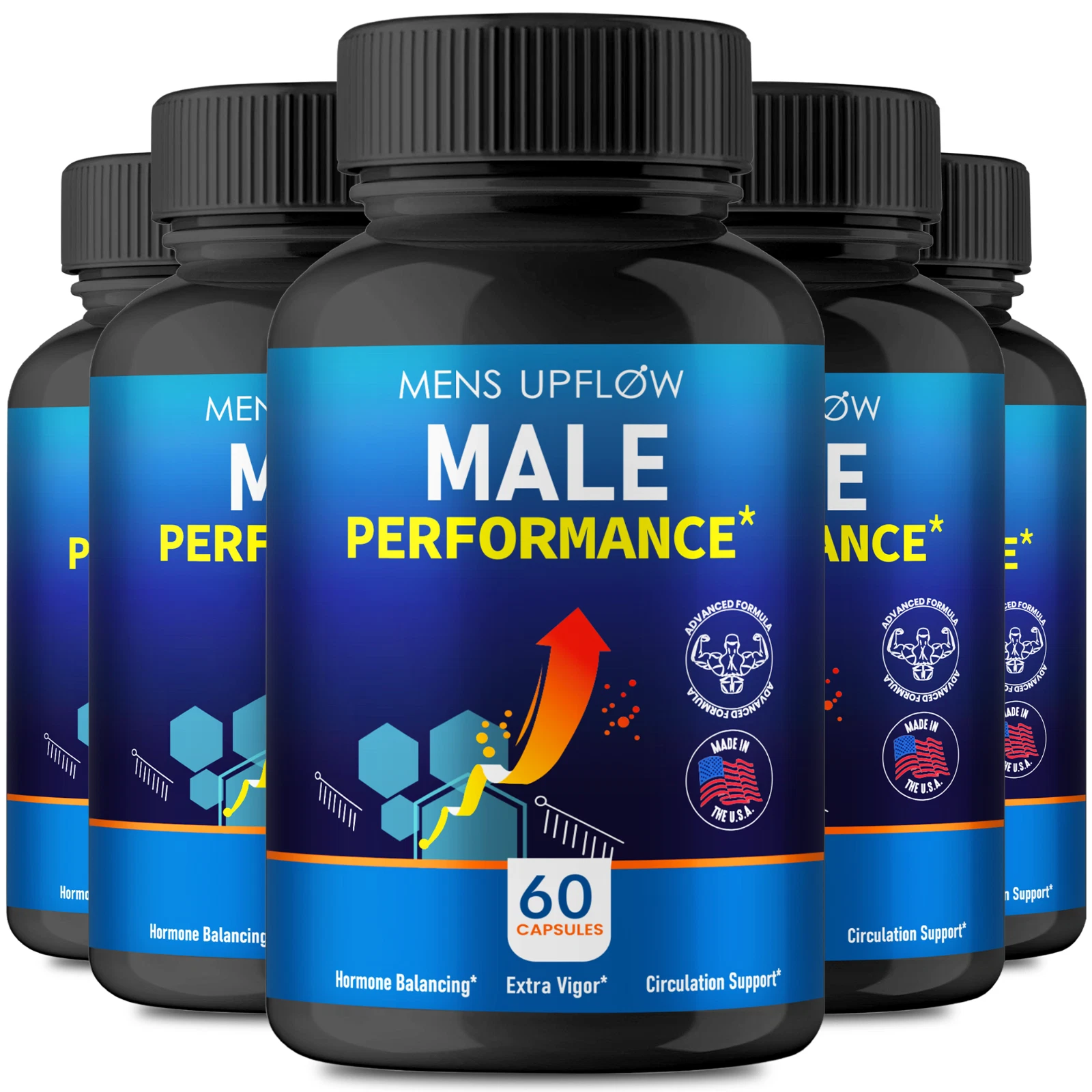(5 Pack) Mens Upflow Enhancement Pills to Support Performance & Male Energy
