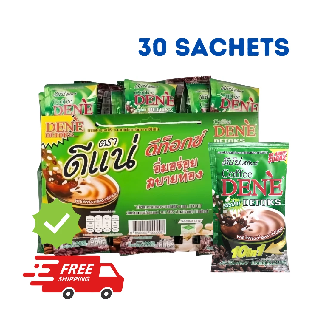 DENE Fiber Detox Coffee Cleansers Weight Loss Slimming FDA Thai Excrete Diet