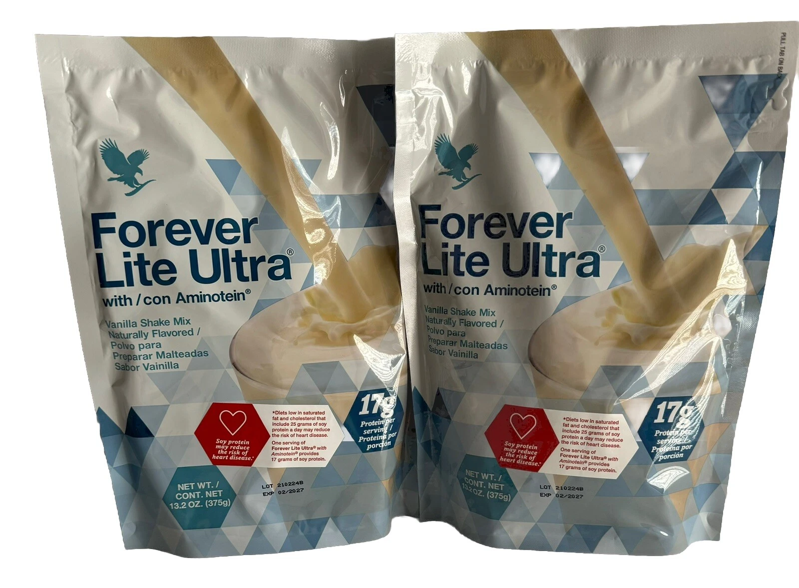 2 - Forever Lite Ultra VANILLA SHAKE with Aminotein KOSHER/HALAL - FREE SHIP
