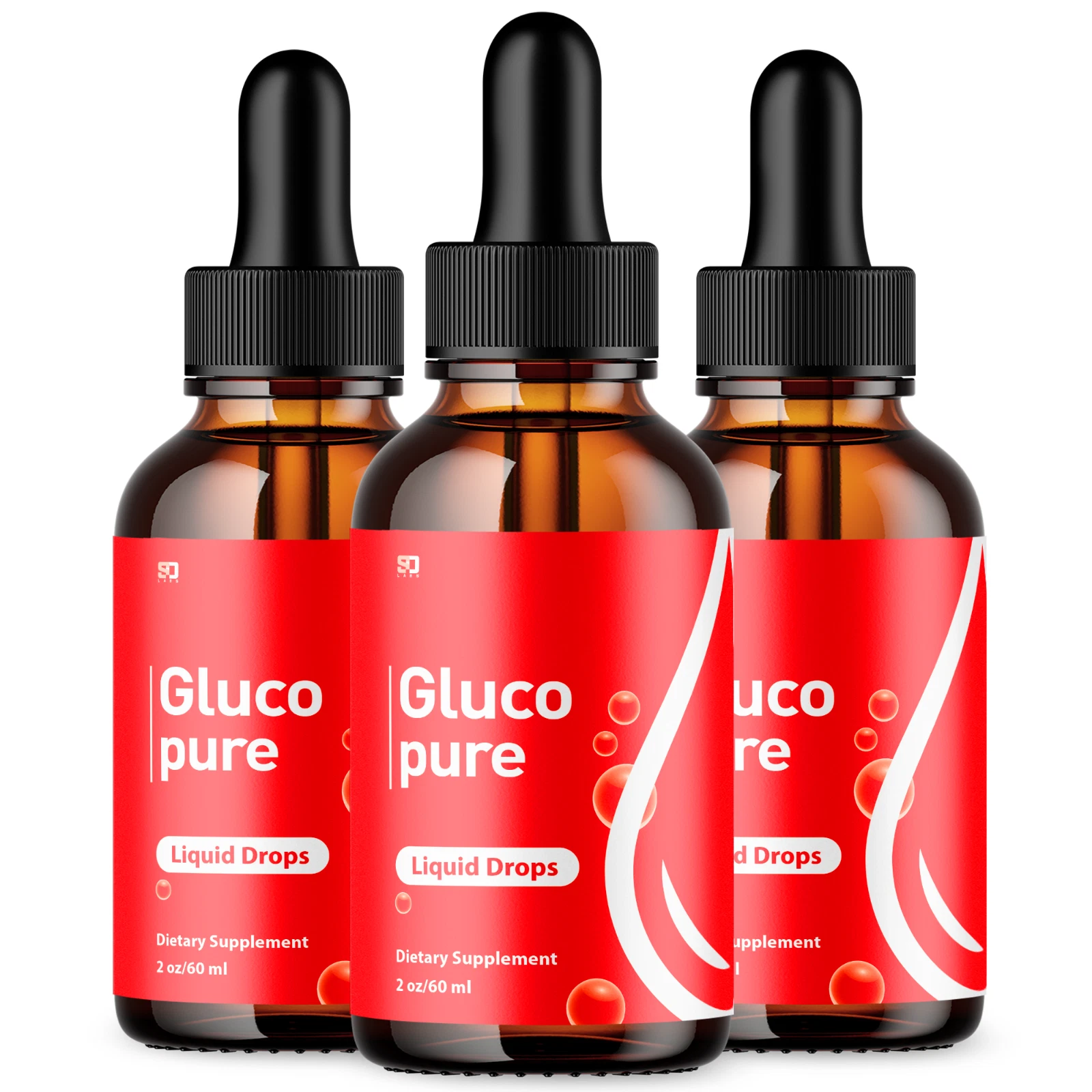 Gluco Pure Blood Drops - Support Blood Health & Balanced Lifestyle - 3 Pack