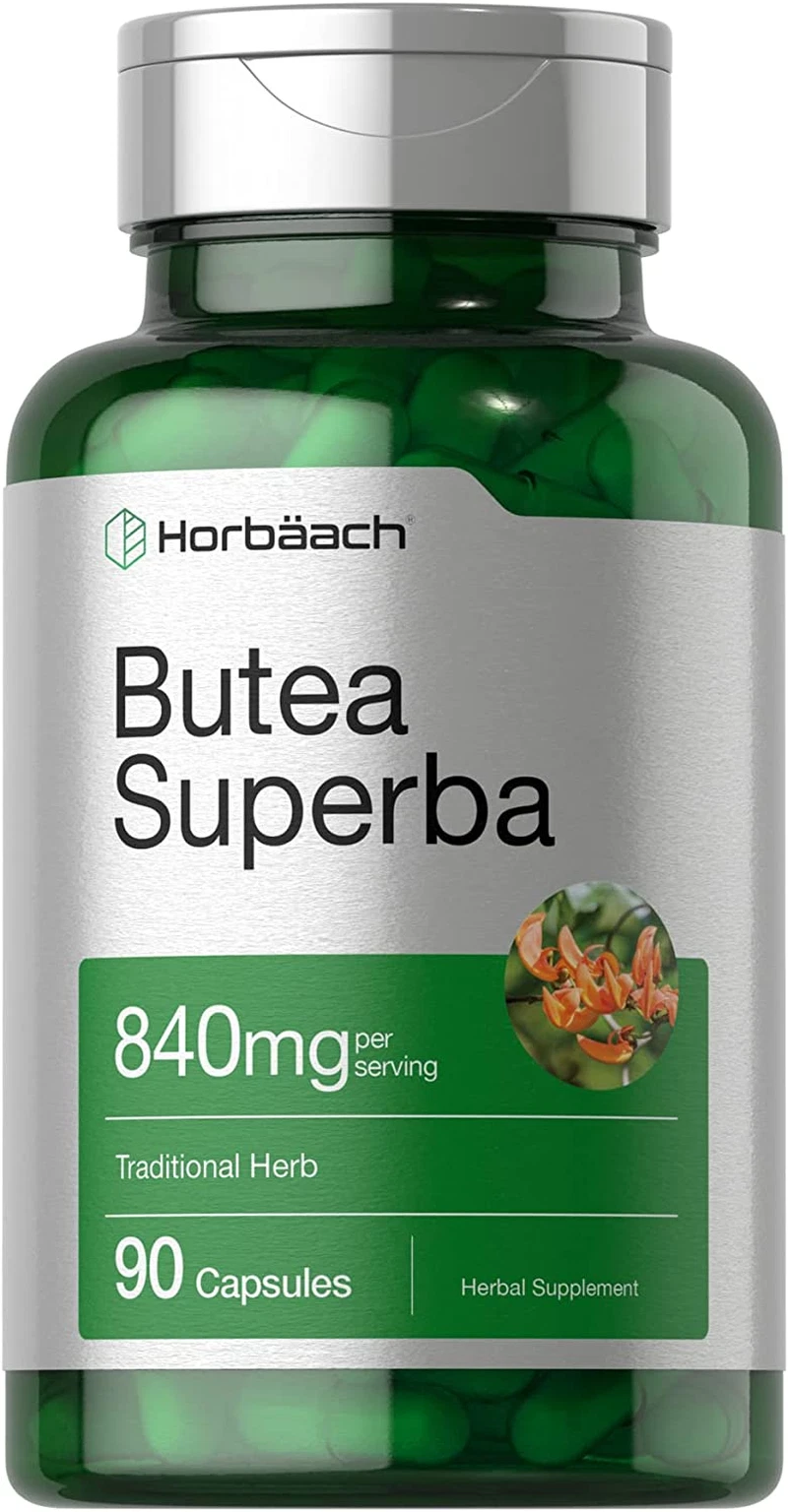 Suplemento de rendimiento masculino Butea Superba Root 840 mg 90 cápsulas no transgénico Horbaach