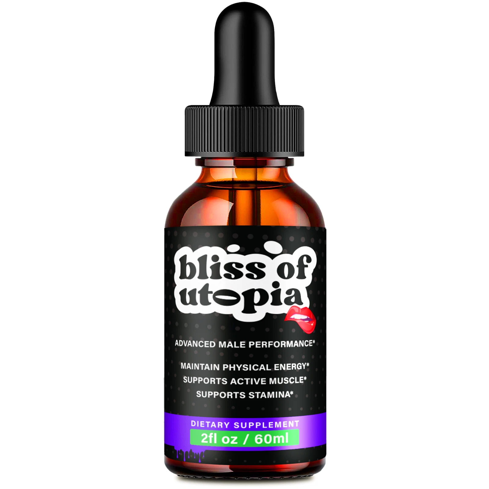 (1 Pack) Bliss of Utopia Drops, Maximum Strength Performance for Men Drops