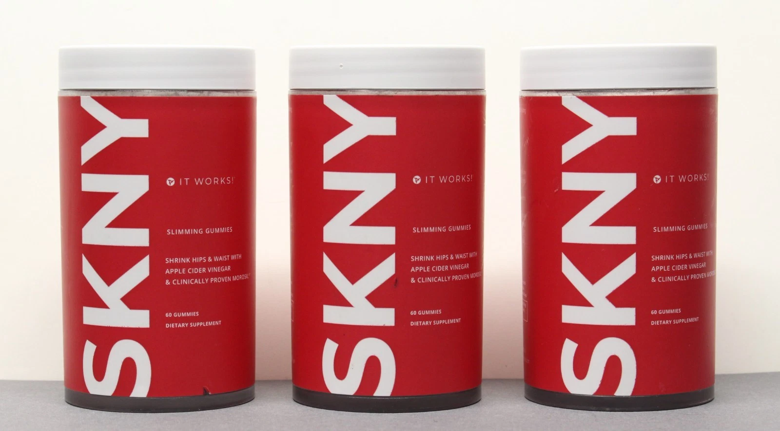 It Works SKNY Slimming Gummies Lot of 3 60-Count Bottles EXP 04/2026