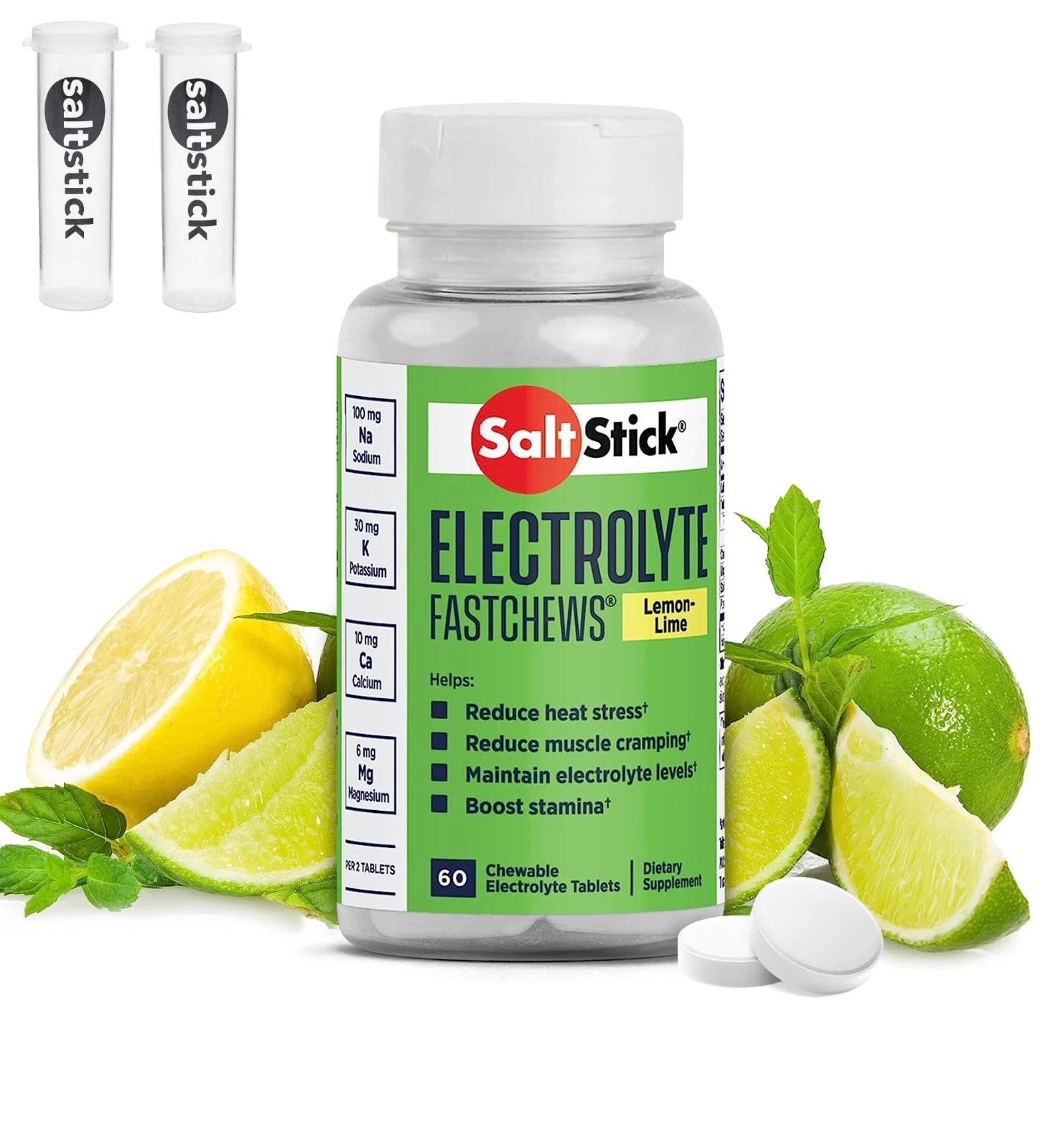 SaltStick FASTCHEWS Chewable Electrolyte Replacement 2 FREE Race Ready Tubes Inc