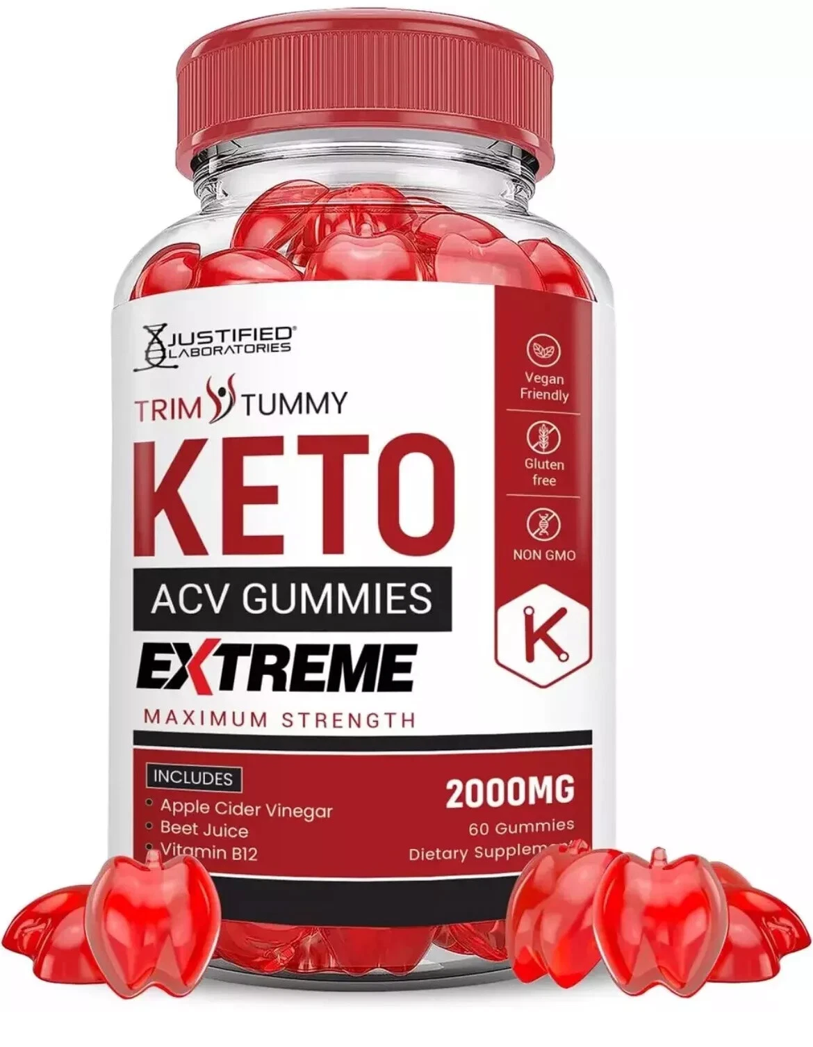Trim Tummy Keto ACV Gummies Advanced Weight Loss (60 Gummies) EXP 5/4/2026