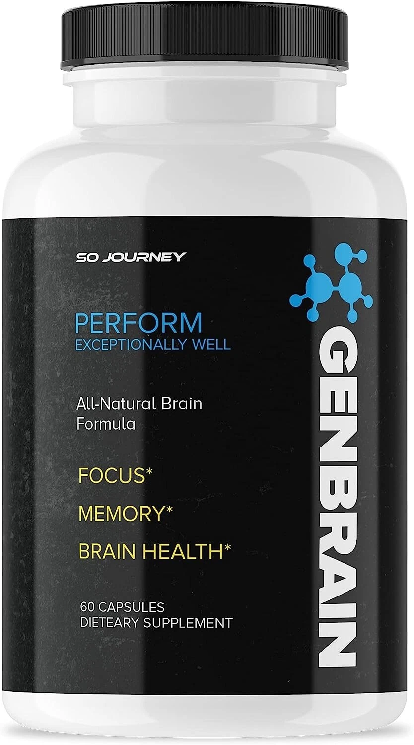 Genbrain Advanced Brain Formula, Memory & Focus Advanced Formula (60 Capsules)