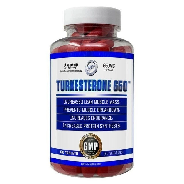 Hi-Tech TURKESTERONE 650 mg, 60 Tabs Build Lean Muscle Mass, Strength, Endurance