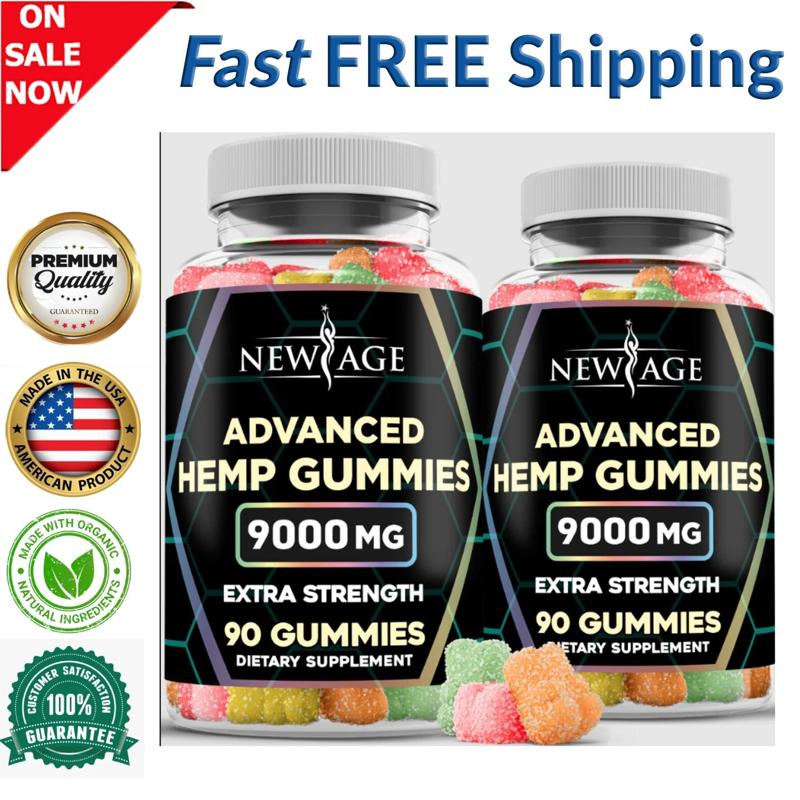 Premium Gummies Mood, Tension Release, Energy - 180 Cts. DS