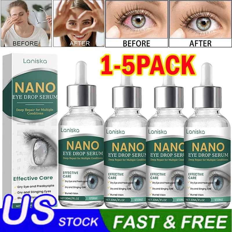 1-5PCS Eye Drops Serum, Natural Lubricant Eye Drops for Dry Eye Presbyopia US