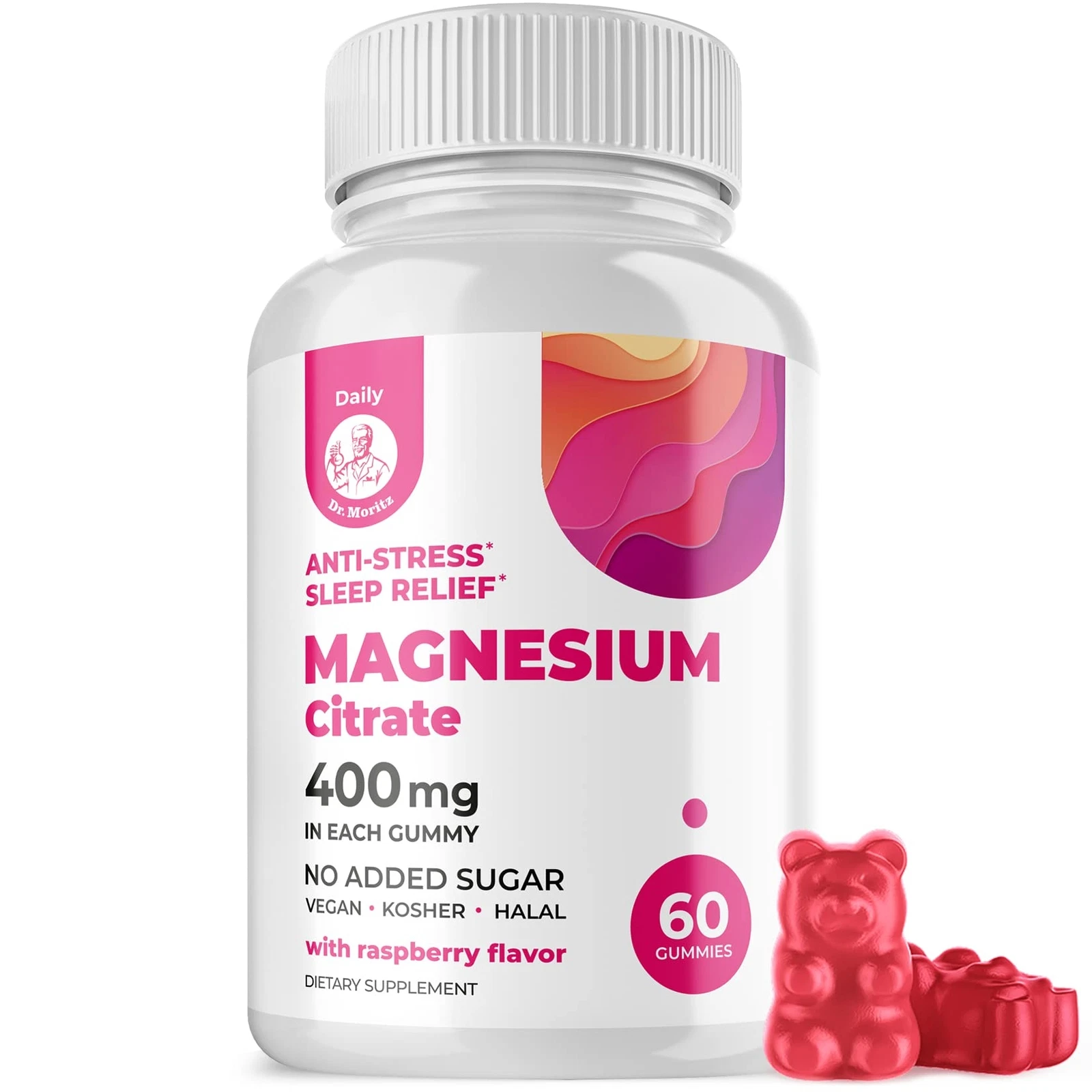 DR. MORITZ Magnesium Gummies Sugar-Free - Calm Magnesium Gummies Supplement f...
