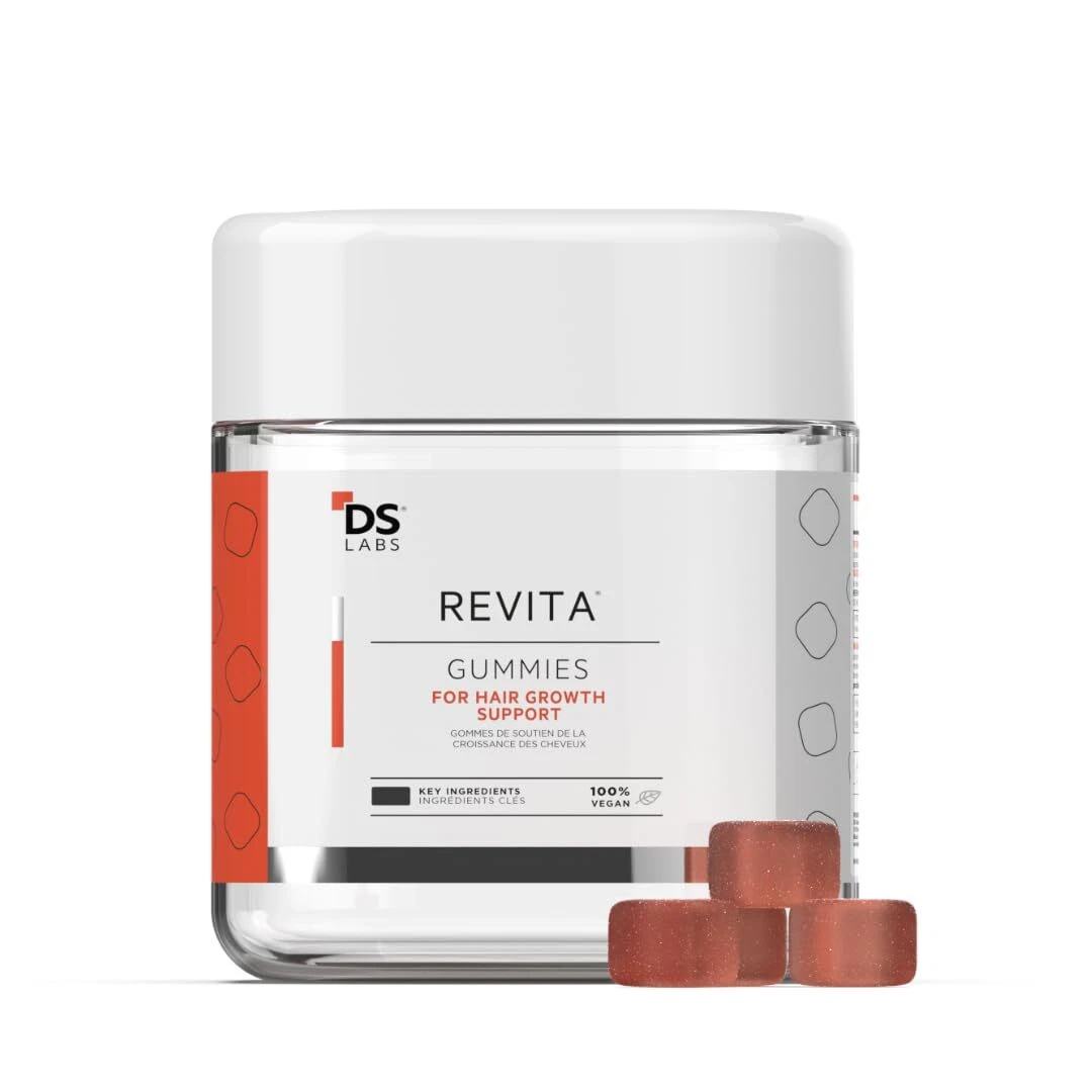 DS Laboratories Revita Hair Growth Gummies Biotin Vitamin D Iron Magnesium Me...