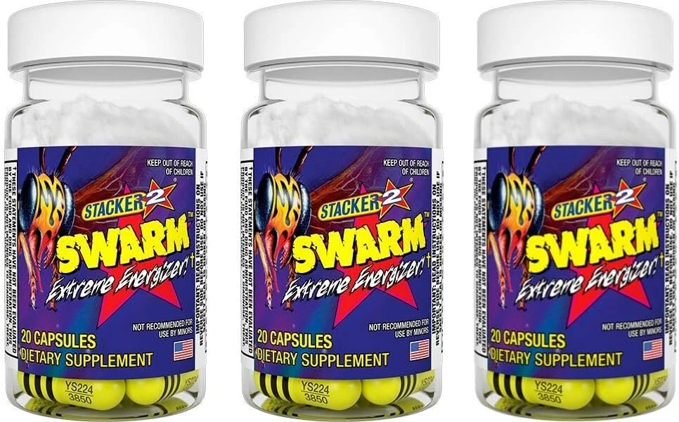 NVE Pharmaceuticals Swarm Extreme Energizer - 20 Capsules (Pack of 3)