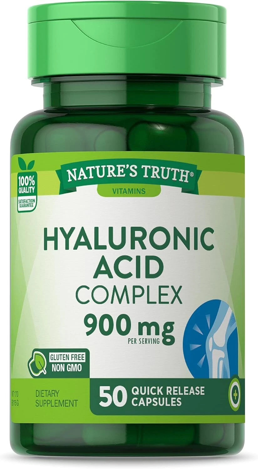 Hyaluronic Acid Complex 900mg | 50 Count | Collagen & MSM | by Nature's Truth