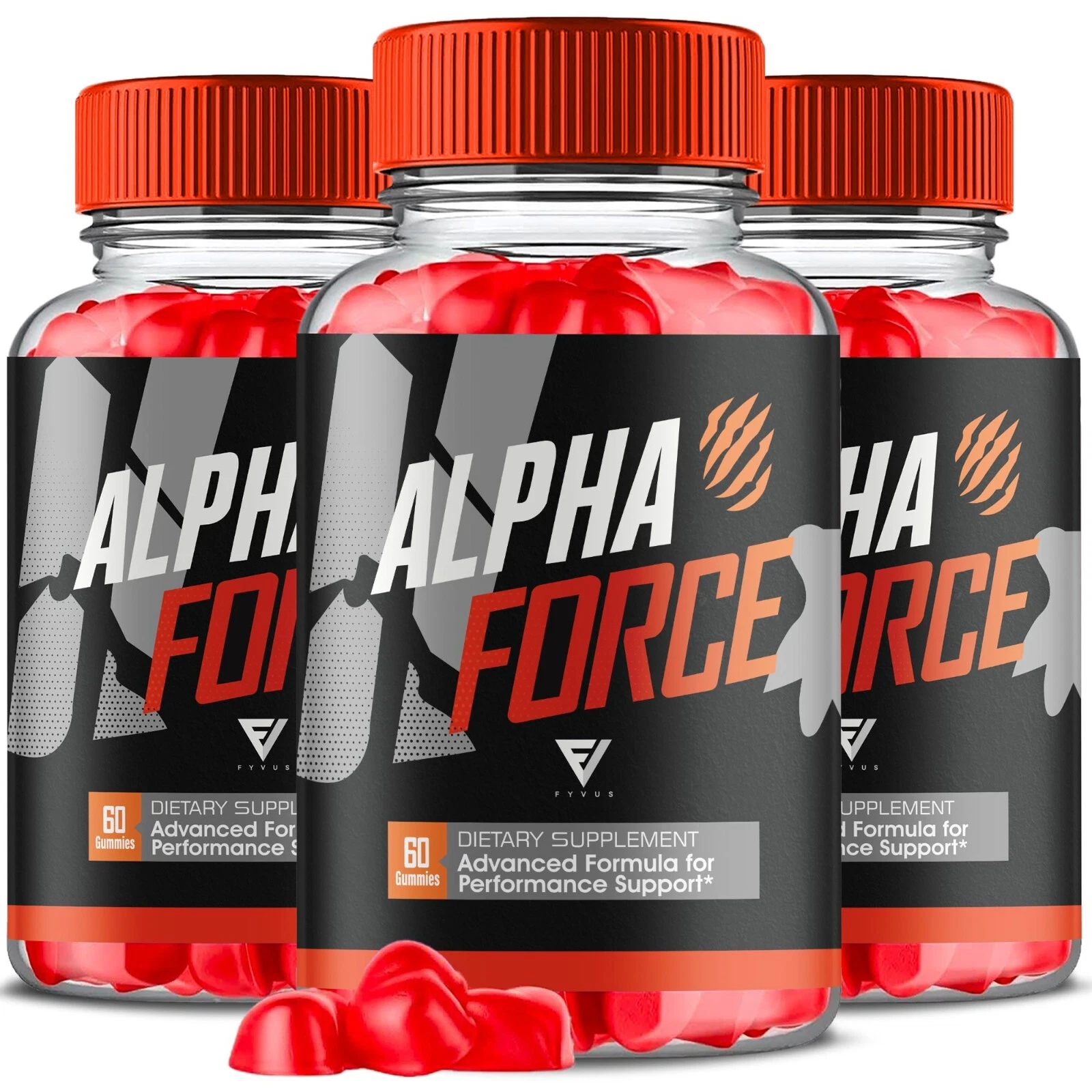 (3 Pack) Alpha Force Gummies, Alpha Force Max Strength Supplement (180 Gummies)
