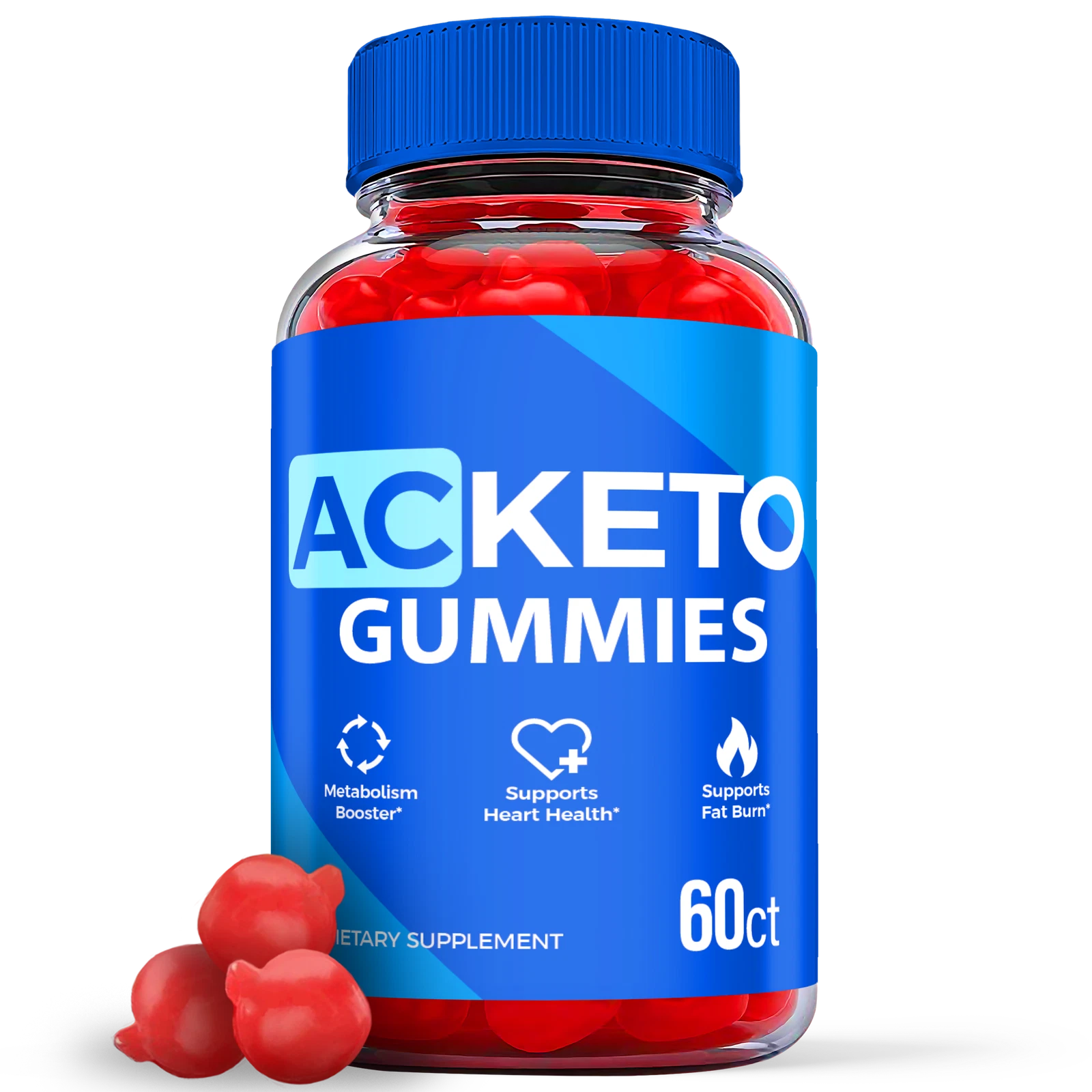 AC Keto Gummies - AC Keto ACV Gummies For Weight Loss, Vegan (1 Pack)