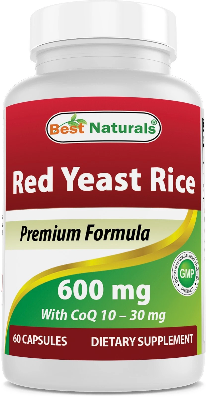 Arroz de levadura roja Best Naturals con COQ10 60 cápsulas