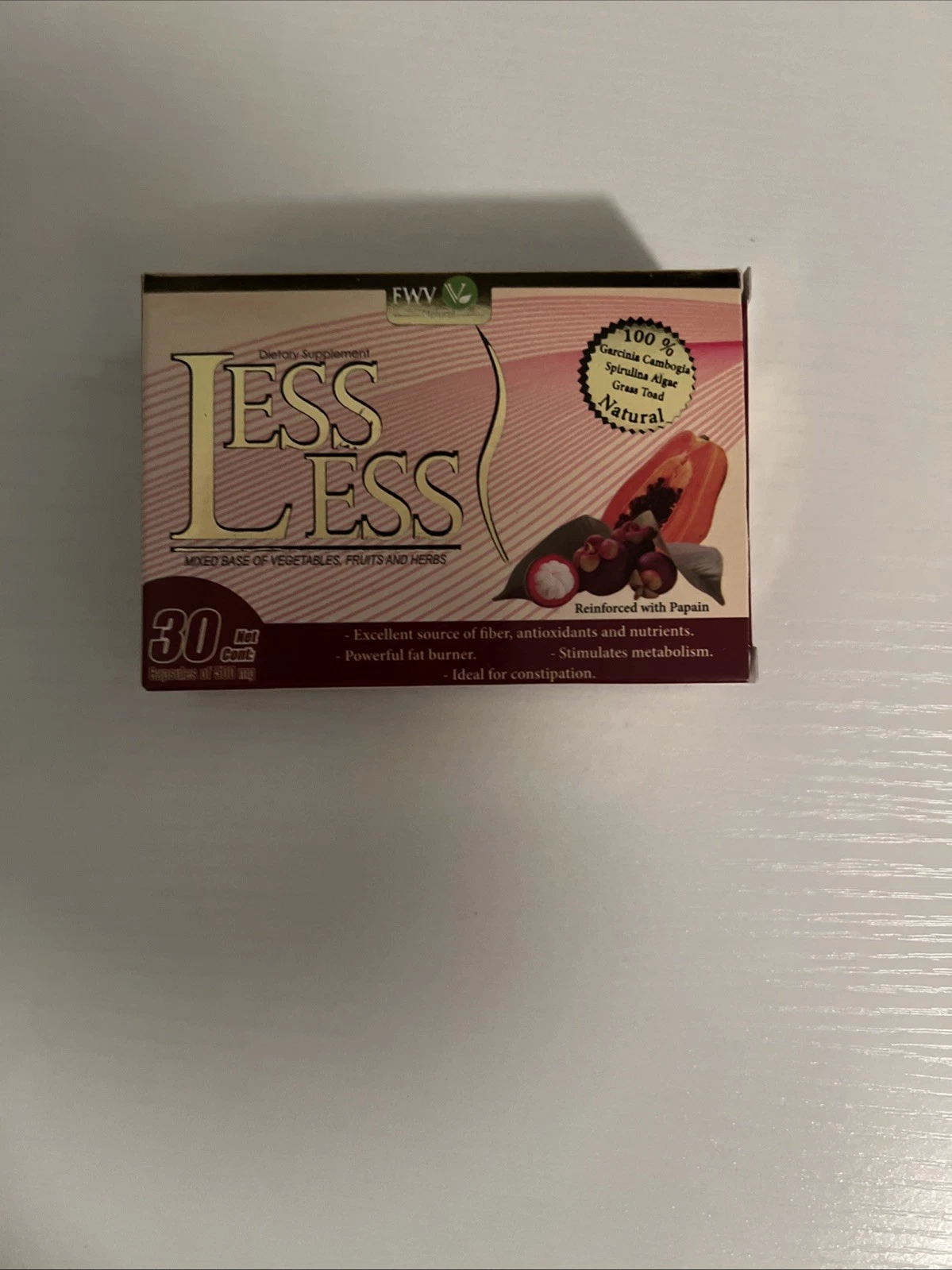 Natural Fat Burner Capsulas Garcinia Cambogia Papaya -3 Pack