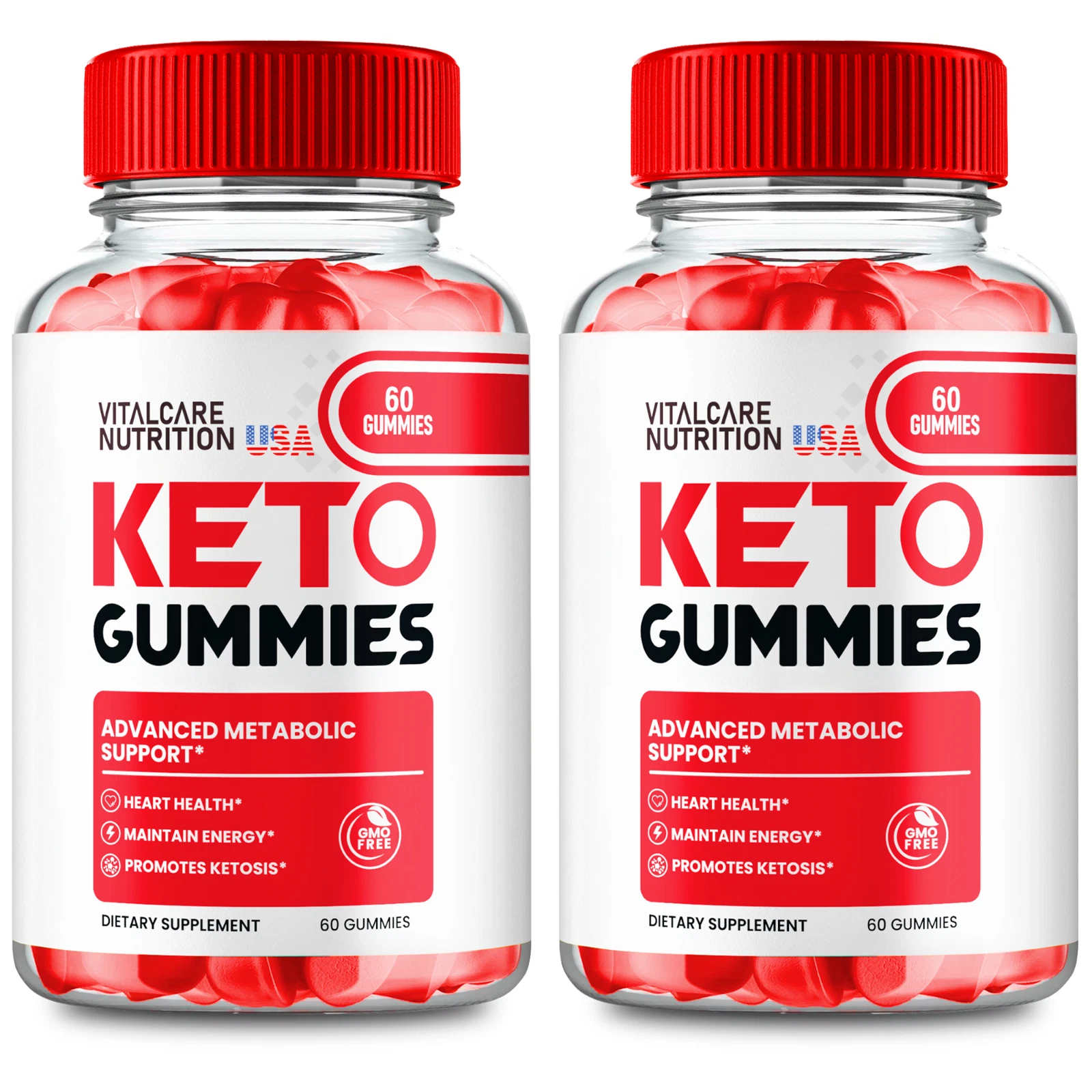 (2 Pack) Vital Care Nutrition Ketosis Gummies Vitalcare (120 Gummies)