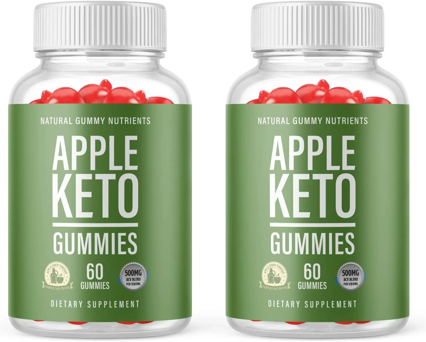 2-Apple Keto Gummies, Weight Loss, Fat Burner, Appetite Suppressant Supplement