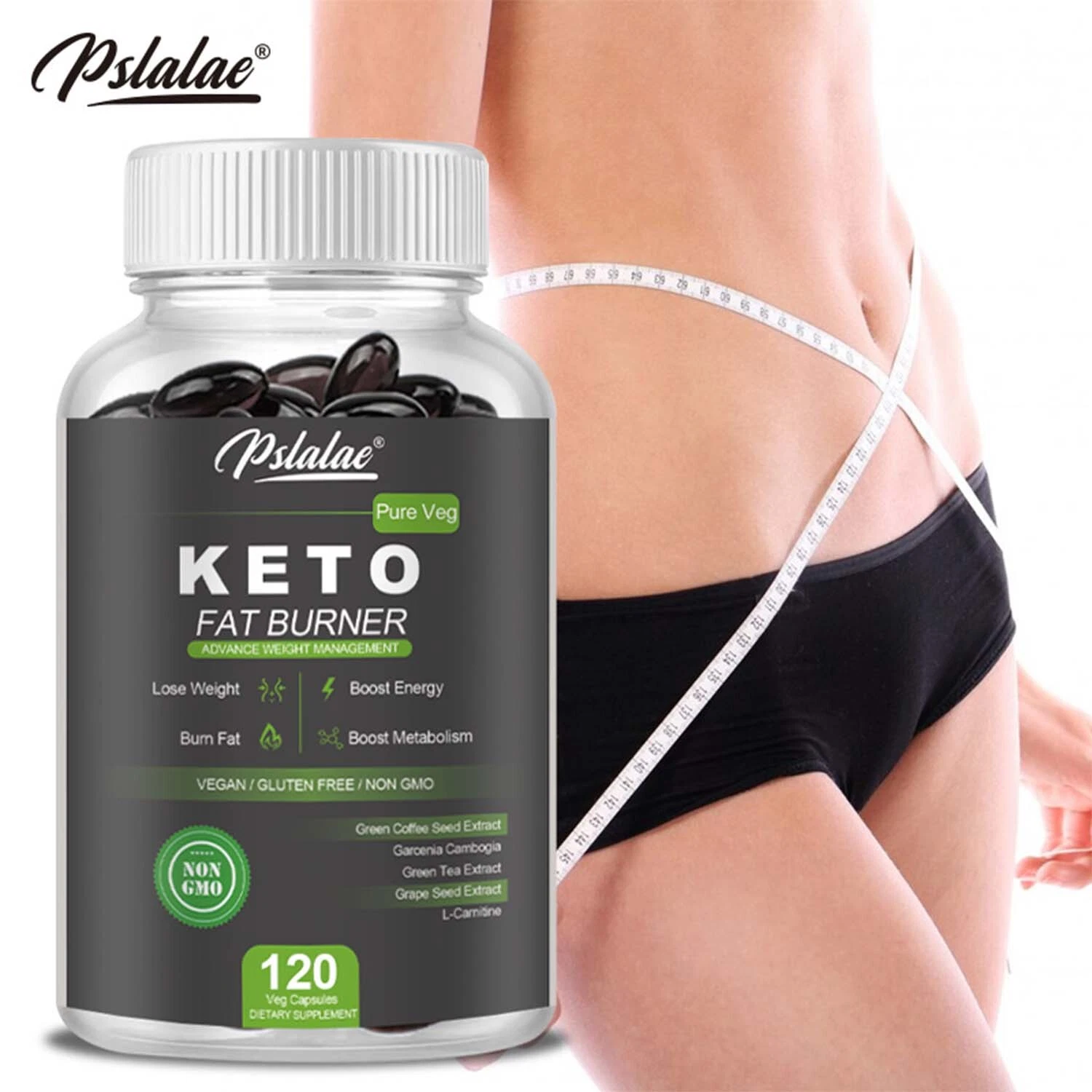 Keto Fat Burner Capsules - Burn Fat & Promote Digestion - with L-Carnitine