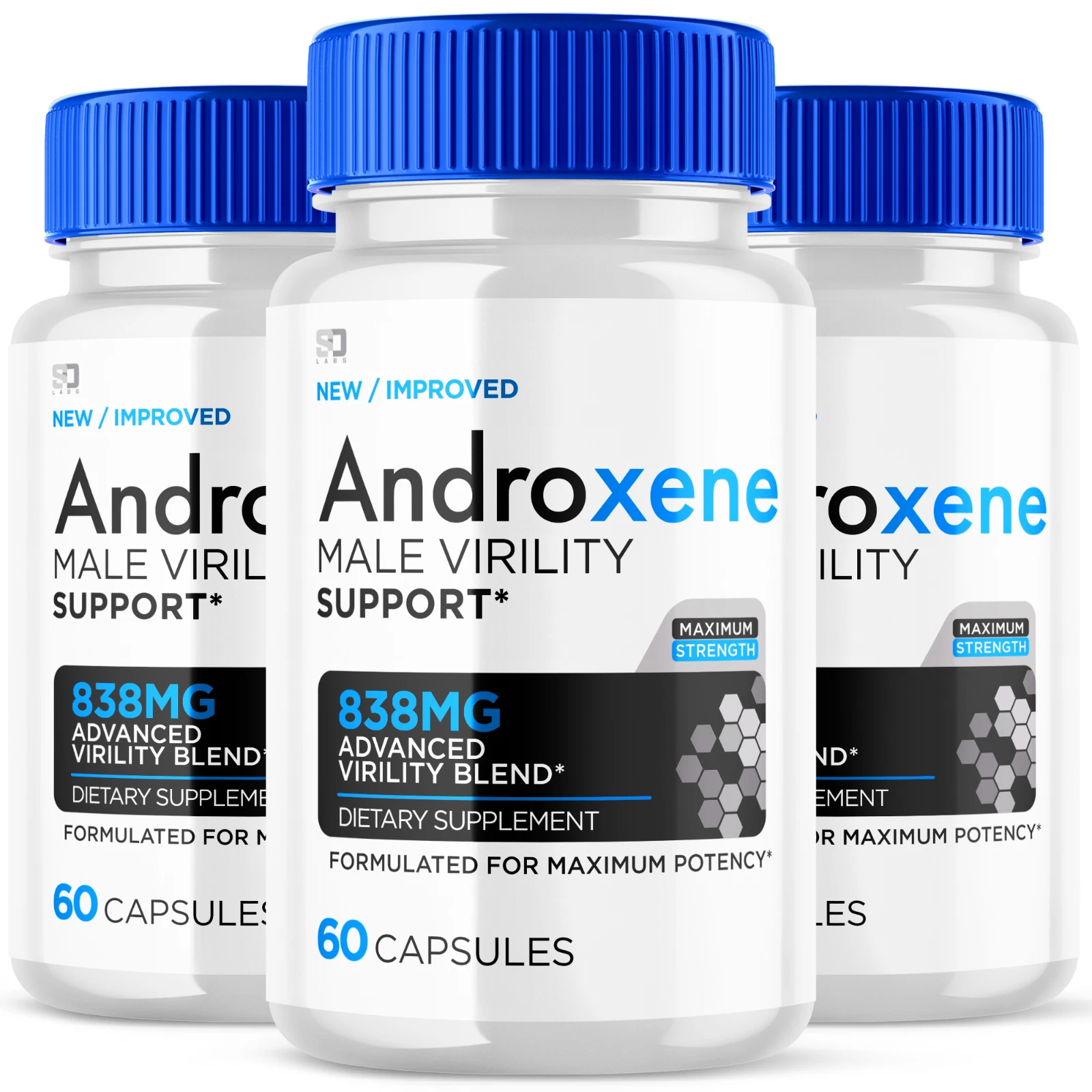 (3 Pack) Androxene Male Pills Maximize Energy, Vitality & Stamina 180 Capsules