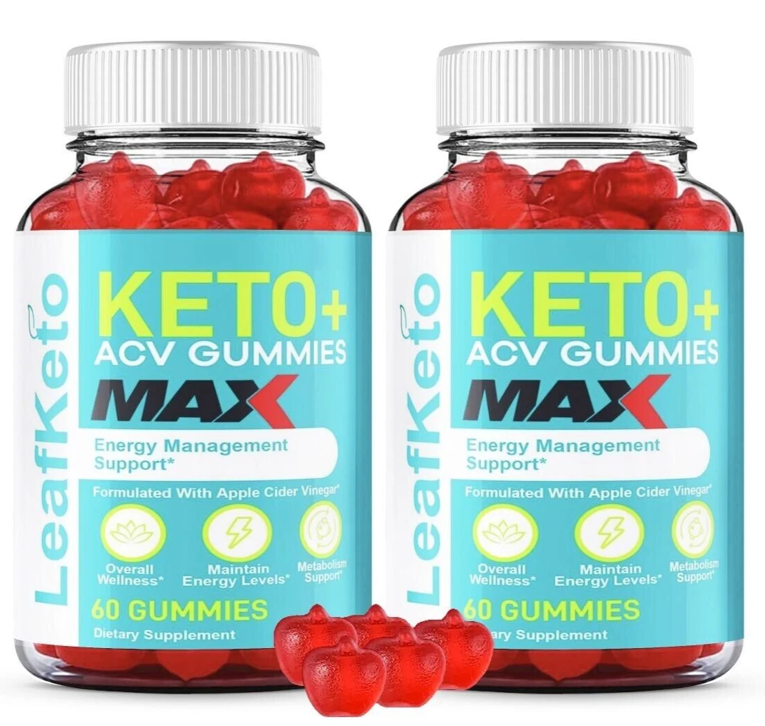 Leaf Keto Max ACV Gummies for Advanced Weight Loss, Fat Burning & Energy(2 Pack)