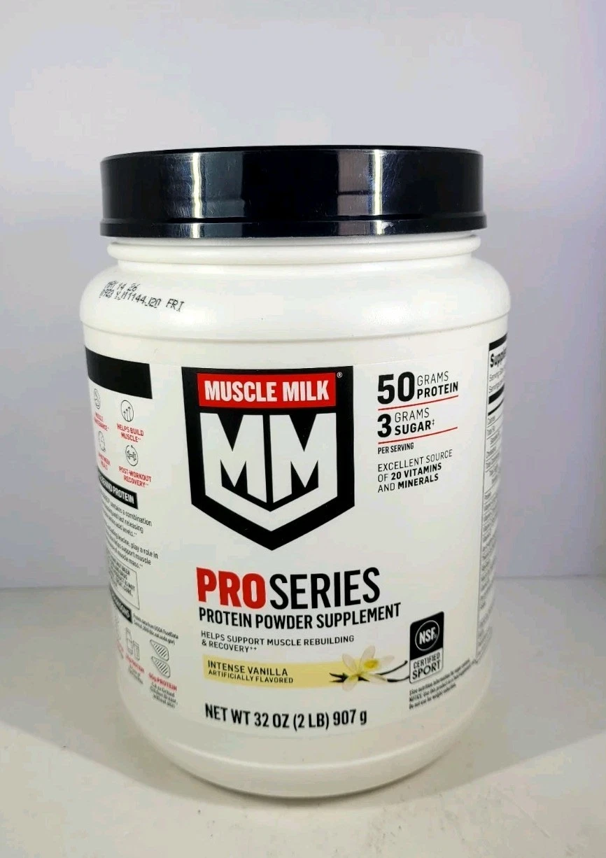 Muscle Milk Pro Series Protein Powder Supplement Inten. Vanilla Expires 05/14/26