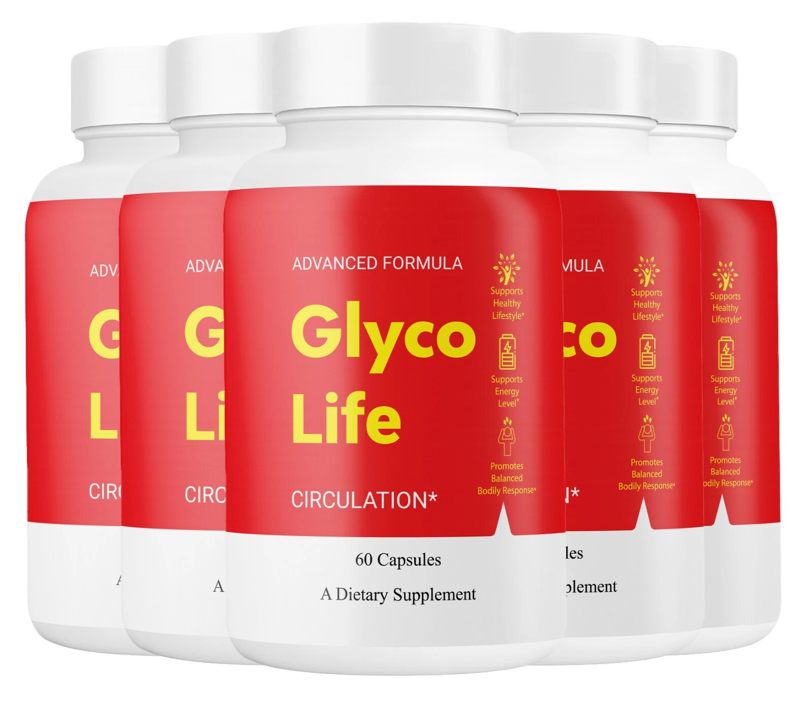 (5 Pack) Glyco Life Glyco Optimizer, Premium GlycoLife Blood Support Formula