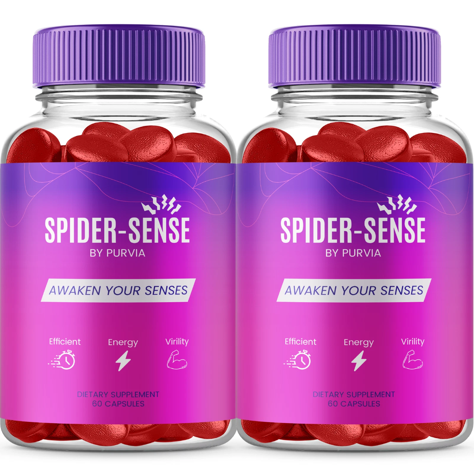 (2 Pack) Spider Sense Gummies Men Overall Strength Formula Support Supplement