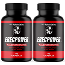Erecpower Male Performance Support Peak Vitality Supplement Capsules 2 Bottles