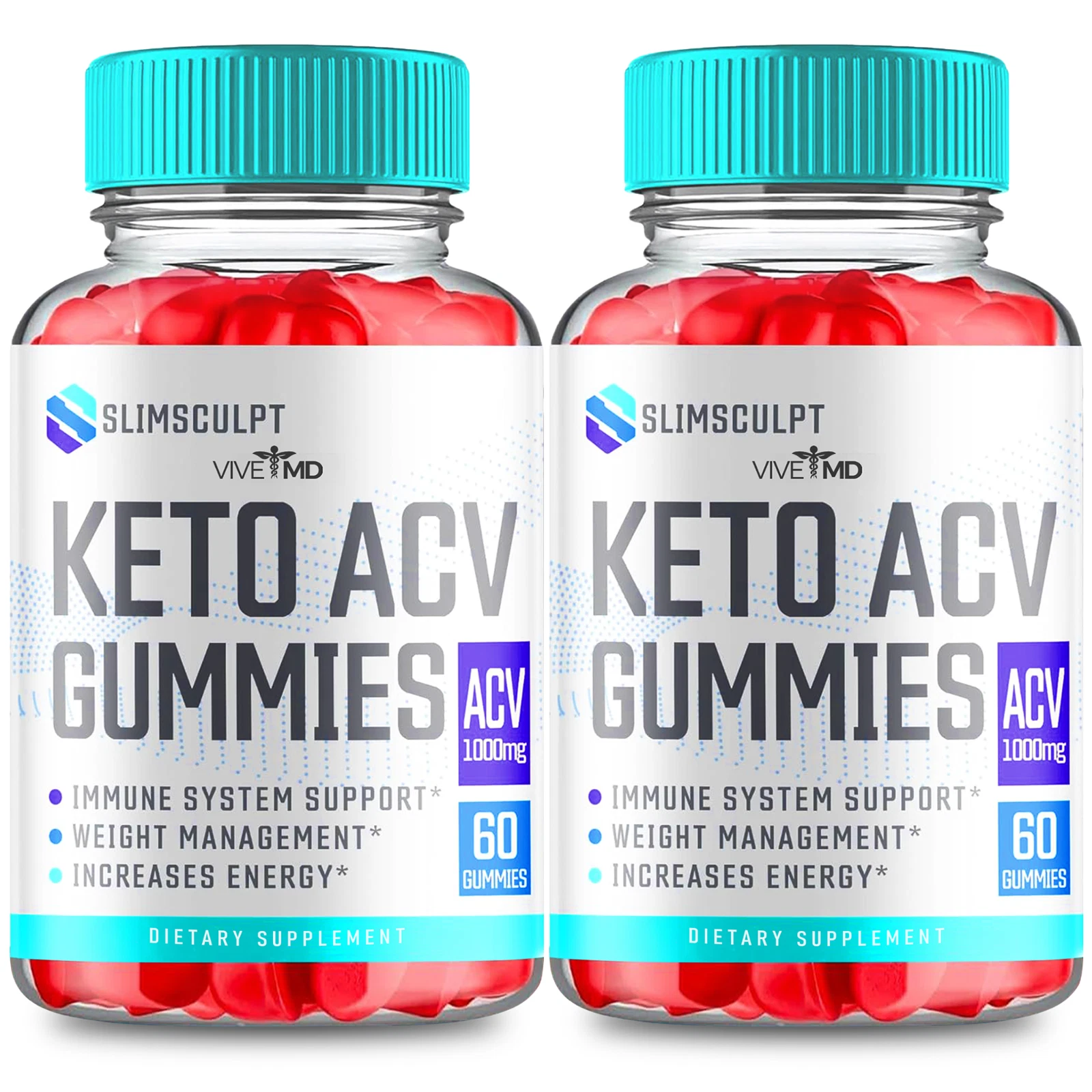 (2 Pack) Slimsculpt Keto Gummies, Slim Sculpt Keto ACV Weight Loss (120 Gummies)