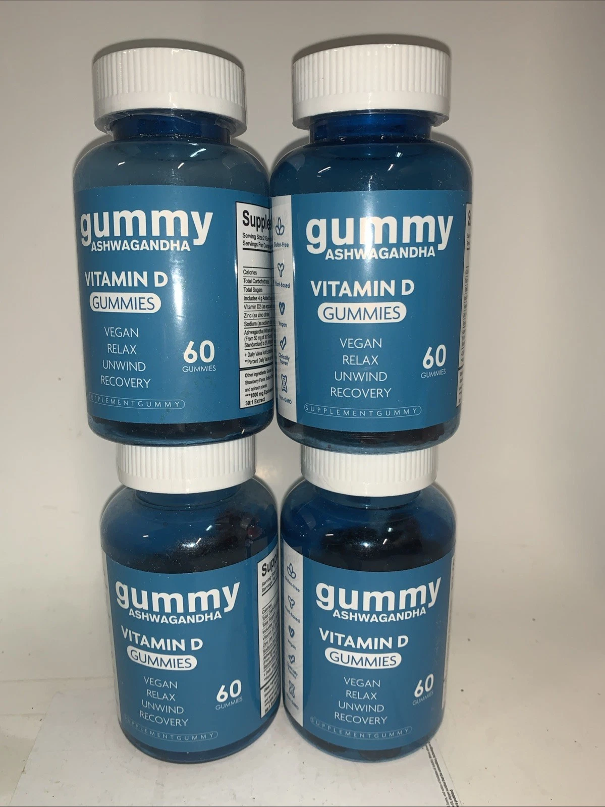 4x Ashwagandha & Vitamin D Gummy 60ct (240 Total) Exp11/26