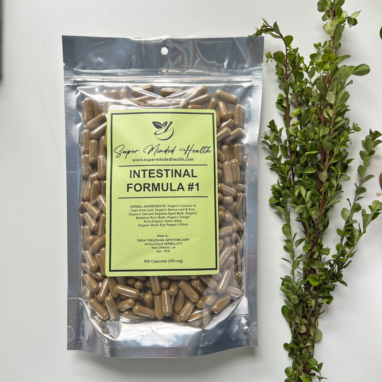 500-Intestinal Formula #1 (Colon Cleanse Super Flush) Capsules Detox Weight Loss